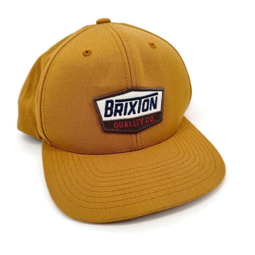 Brixton Men's Snapback Hat‎ Regal MP Embroidered Patch Wool Blend Flat Brim Cap